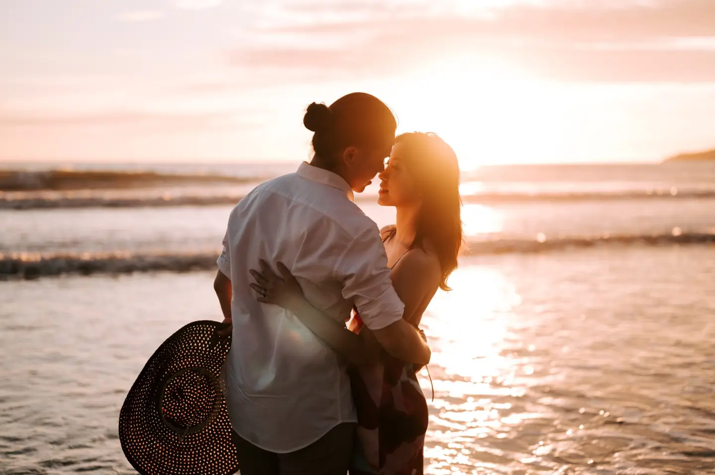 Natural light with golden sunset hours for Pre Wedding